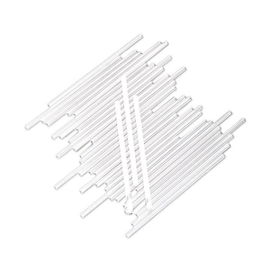 Lot de pailles en plastique transparent de 8 cm pour gonfler les ballons en aluminium