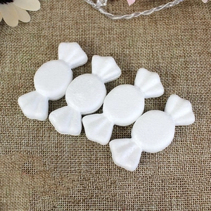 Set of 4 white polystyrene foam candy shapes for DIY Christmas and Halloween crafts