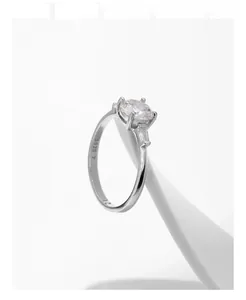 Detailed shot of S925 sterling silver stamp and size 7 engraving on oval ring