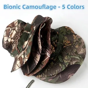 Outdoor-Boonie-Hüte in 5 Tarnmustern mit verstellbaren Kordeln für Herren und Damen