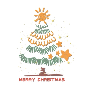 Sticker de fenêtre sapin de Noël minimaliste avec décoration Merry Christmas de fête