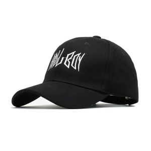 Letter Embroidery Cotton Twill Baseball Cap Adjustable Streetwear Gothic Style Sun Protection Outdoor Casual