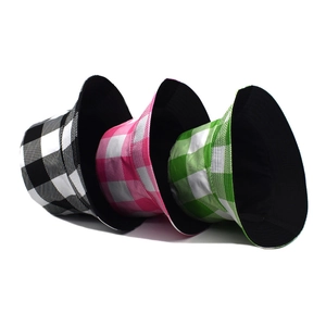 Three-color plaid bucket hats in black, pink, and green for stylish sun protection
