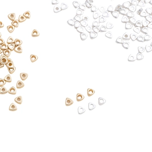 2mm triangle metal spacer beads in gold and silver finish for DIY jewelry making