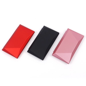 Luxury preserved rose jewelry boxes with geometric faceted lids in red, black and rose gold