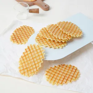 Realistic Simulation Waffle Cracker PVC Food Model Photography Props Bakery Window Display Decorative Fake Cookie