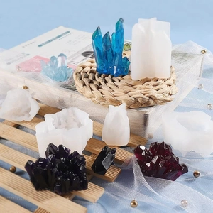 Kit de moules en silicone pour créer des grappes de cristal et décorations en résine