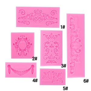 European Baroque Relief Silicone Cake Mold Embossed Lace Fondant Chocolate Decorating Tool DIY Baking Craft