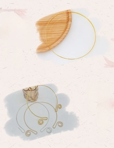 Detail view of durable electroplated gold and silver metal collars for DIY jewelry making