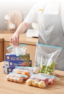 Thickened food-grade PE slider storage bags for fresh fruit and egg preservation