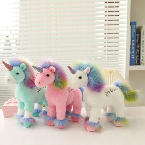 Einhorn Plüschtier Mit Regenbogenmähne Und Glitzerhorn Weiches Kuscheltier Puppe Für Mädchen Kinder Geschenk