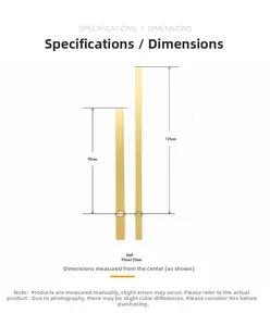Detailed view of model 969 copper clock hands with 125mm minute and 90mm hour dimensions