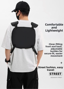 Herren Taktische Brusttasche Multifunktional Streetwear Utility Weste Rucksack für Radfahren