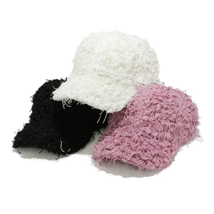 Casquette De Baseball À Gland En Peluche Fourrure Synthétique Chaude Hiver Chapeau De Soleil Extérieur Pour Hommes Femmes