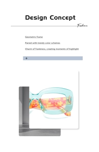 Detailed view of blue transparent acetate frame and patterned temples for 6817 glasses