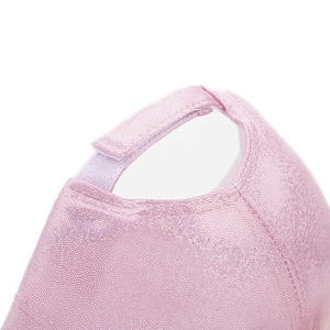 Detailed back view of pink sequin baseball cap with adjustable velcro strap closure