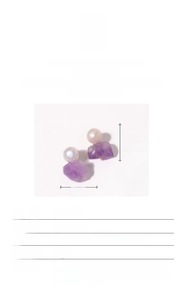 Details zu Amethyst und Süßwasserperlen Ohrringen mit 18 Karat Vergoldung und Maßen