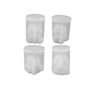 Set of 4 translucent silicone molds for DIY Easter bunny rabbit resin and candle making