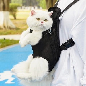 Detail of breathable black mesh pet carrier backpack with four-hole leg design and zippers