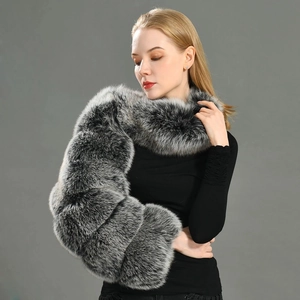 Faux Fox Fur Shawl Wrap For Women Segmented Bubbled Fluffy Thick Warm Wedding Party Winter Formal Bridal Stole Coat