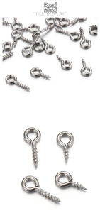 Detailed macro view of 18k gold plated stainless steel eye screw pins for DIY jewelry making