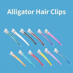 Professional Traceless Duckbill Hair Clips Transparent Salon Styling Sectioning Tools Anti-Slip Silicone Multi-Color