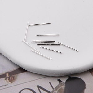 Minimalist S925 sterling silver earring posts with 925 hallmarks for DIY jewelry making
