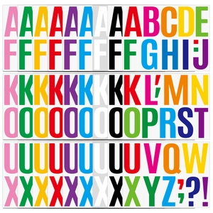 Colorful 4-inch large alphabet stickers A-Z set displayed neatly on a white background