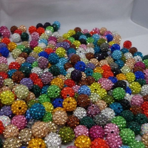 10mm Shamballa Style Beads Polymer Clay Rhinestone Pave Disco Ball Spacer Beads For DIY Jewelry Making Crafts Accessories