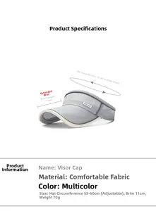 Detail of adjustable open top sun hat showing 11cm extended brim and breathable mesh fabric