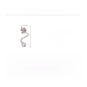 Detailed size and material specs for the zircon star magnetic ear cuff in copper