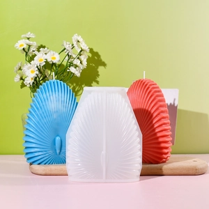 Stampo in silicone a ventaglio di pavone per candele fai-da-te e artigianato in resina