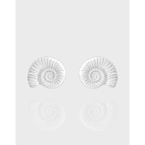 925 Sterling Silver Snail Stud Earrings Minimalist Original Design Nautilus Shell Spiral Earrings For Women Jewelry Gift