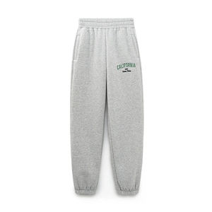 Pantalon de jogging gris clair avec broderie California et chevilles élastiquées