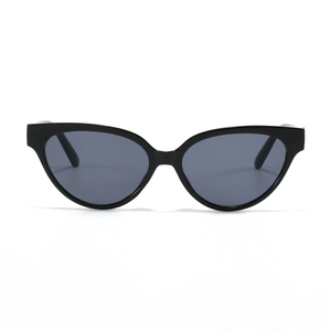 Classic black cat eye sunglasses for women with thick frames and dark lenses