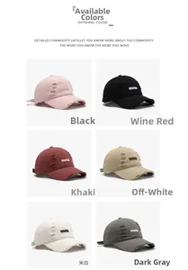 Détail montrant des casquettes de baseball en coton vieilli avec broderie WARM en six couleurs