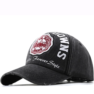 Vintage Washed Cotton Baseball Cap Distressed Worn Out Embroidered Star Patch Retro Streetwear Hat For Men Women