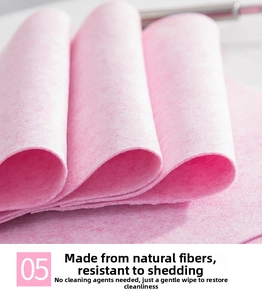 Close-up of pink coconut fiber kitchen cloth showing soft texture and thick layers