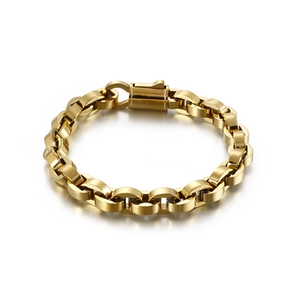 Bracelet À Maillons En Acier Inoxydable Pour Hommes Hip Hop Streetwear Style Industriel Bijoux Cadeau
