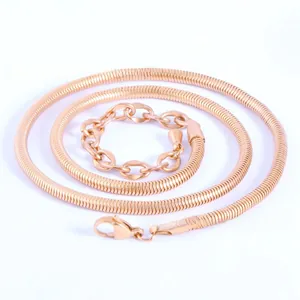 Detailed view of golden snake chain and lobster clasp with fine metallic texture