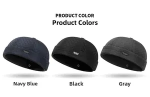 Diamond quilted docker caps in navy, black, and grey with Sports Style metal badges