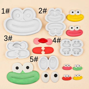 Moule En Silicone Yeux Bouche Saucisse Dessin Animé DIY Résine Artisanat Décoration Gâteau Fondant Chocolat Accessoire Drôle