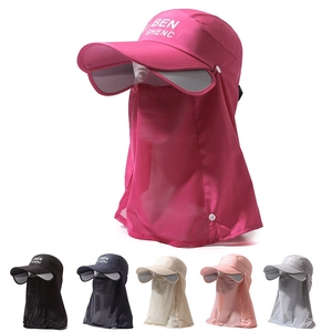 Cappello Da Sole All Aperto Con Protezione Viso Collo Asciugatura Rapida Traspirante Poliestere Berretto Da Baseball