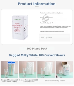 Close-up of assorted colorful disposable plastic straws with bendable necks in 21cm length