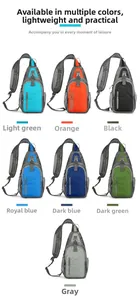 Waterproof outdoor sports sling bag featuring seven color options with shoulder phone pocket