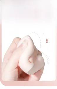 Macro view of soft makeup sponge showing high elasticity and memory foam resilience