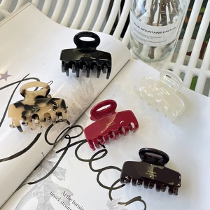 Acetate Hair Claw Clip Rectangle Square Shark Hairpin French Style Vintage Elegant Hair Accessories For Women