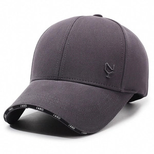 Casquette de baseball grise foncée respirante avec broderie FARD et visière incurvée chic