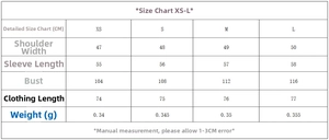 Size chart for plaid blazer and cropped flared pants suit showing XS to L measurements