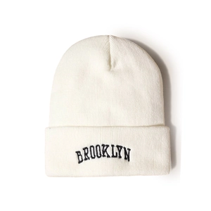 Brooklyn Letter Embroidery Knitted Beanie Hat Acrylic Warm Soft Winter Skull Cap For Men Women Casual Streetwear